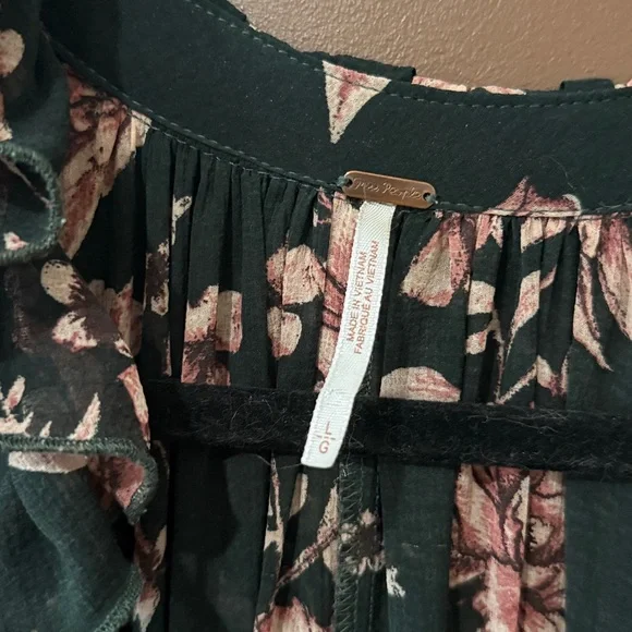 Free People Floral Long Sleeve Flowy Dress - Picture 2 of 9